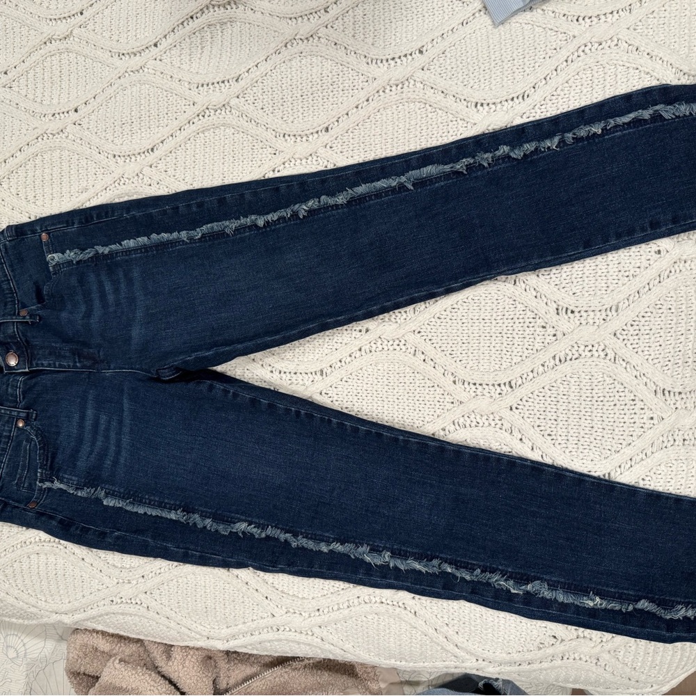 Karl Lagerfeld Dark Blue Distressed Women's Jeans